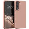 kwmobile Cover per Samsung Galaxy S22 Custodia - Back Case per Smartphone in Silicone TPU - Protezione Gommata - ocra