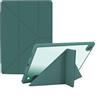 Haofun Custodia Cover Compatibile con Samsung Galaxy Tab S10 Lite/S10 FE/S9 FE, Retro in Acrilico Trasparente Cover con Porta Penna, Custodia Magnetico in PU Case, Multi-Angolo Regolabili, Verde Scuro
