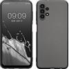 kwmobile Custodia Compatibile con Samsung Galaxy A13 4G Cover - Back Case Morbida - Protezione in Silicone TPU Effetto Metallizzato grigio metallizzato
