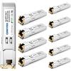 QINIYEK [10 Pack] 10Gb SFP+ RJ45 Ethernet Modulo Supporto 10G/5/2,5/1,25G - 10GBase-T SFP+ Transceiver Compatibile per Cisco SFP-10G-T-S, Ubiquiti UF-RJ45-10G, Netgear, Mikrotik S+RJ10, TP-Link e altro, 30m