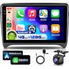 VECHTEL 4G&128G 9 Autoradio per Audi TT 2006-2014 con Carplay Android Auto Wireless Android 15,Bluetooth RDS/FM Radio,Wi-Fi GPS Navi,Telecamera posteriore AHD