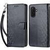 KENHONER Custodia per Samsung Galaxy A18/A17/A26 5G Cover, Nero | Portafoglio in Pelle PU Retro, Antiurto Flip, Slot per Schede, Funzione Stand, Chiusura Magnetica
