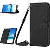 Mo-Somnus Custodia a portafoglio per Samsung Galaxy A23 5G/A23 4G/M13 4G/M23 5G/F23 5G, Custodia Flip Pelle Portafoglio Libro Cover con cordino tracolla Compatibile con Samsung A23 5G - Nero