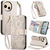 Jiajihua Cover Compatibile con Sharp Aquos sense9 Plus / R9 Pro 【Portafoglio con cerniera】【Portacarte doppio】【Flip Stand】【Fibbia magnetica】 Custodia per telefono Lanyard Gray