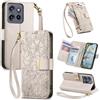 Jiajihua Cover Compatibile con Huawei Enjoy 90 / Enjoy 90 Plus 5G 【Portafoglio con cerniera】【Portacarte doppio】【Flip Stand】【Fibbia magnetica】 Custodia per telefono Lanyard Gray