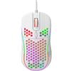 GADIRIA D-101 - Mouse da gaming con cavo USB, dpi regolabili fino a 7200, gaming mouse ottico, ergonomico, led con 6 pulsanti e illuminazione RGB per PC, portatile, computer - mouse gamer. (Bianco)