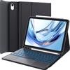 CHESONA Cover iPad 10 Generazione con Tastiera iPad A16 11 Generazione (10.9/11 2022/2025), Touchpad Intelligente, Retroilluminazione a 7 Colori, 2 Canali BT, Magnetica Italiano QWERTY, Nero