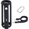 co2CREA Custodia Protettiva in Silicone Compatibile per JBL Flip 6 (silicone + gancio moschettone + tracolla (altoparlante non incluso) (Nero)(solo scatola,Case Only)