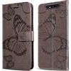 DENDICO Cover per Galaxy A80 / Galaxy A90, Portafoglio Custodia in PU Pelle per Samsung Galaxy A80 / Galaxy A90, Antiurto Cover a Libro con Slot per Carte, Grigio