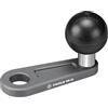 FANAUE Adattatore testa a sfera in lega di alluminio da 1 pollice con fori di fissaggio da 10 mm per barre dello specchio per moto, compatibile con RAM Mount B, braccio a doppia presa e supporto per