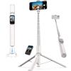 TELESIN 0,1s Auto-Apertura Treppiede Smartphone, 170cm Selfie Stick Treppiede per iPhone & Android, Telecomando con Display Zoom/Focus e Mirroring, Supporto Cellulare per Viaggi, Vlog, Makeup Live