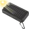 Bawiaueu 20000mAh Caricatore Solare Power Bank - 15,8x7,8x2,5 CM | Powerbank Solare Portatile Impermeabile Con Luce, Per Viaggi A Casa, Campeggio, Escursionismo All'aperto