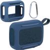 Lebakort Custodia Protettiva in Silicone per JBL GO 5 Speaker Ultra-Portatile (Blu Scuro)