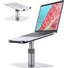 NAILAO Supporto PC Portatile Supporto per Laptop Girevole Angolazione Regolabile Porta Notebook Alluminio per 10"-15.6" Laptops