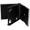 Dragon Trading® - Custodie per CD e DVD, 3 vie, 25 mm, per 3 dischi con vassoio nero, confezione da 10