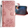 LEMAXELERS Custodia per Huawei P10 Lite Portafoglio Cover Supporto con Slot per Schede a Libro Custodia [Kickstand] [Chiusura Magnetica] in Pelle PU Cover per Huawei P10 Lite XYYH Rose.