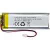 HXJNLDC DC 3.7v 1100mAh 802060 Batteria al litio al polimero ricaricabile per Sena 50R，50R-01,50R-01D Motorcycles Bluetooth Headset Batteria Sostituzione Intercom Batteria