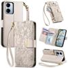 Jiajihua Cover Compatibile con Vivo Y36 / Y77T / Y27 5G / Y100i / Y72S 4G 【Portafoglio con cerniera】【Portacarte doppio】【Flip Stand】【Fibbia magnetica】 Custodia per telefono Lanyard Gray