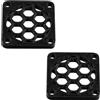 Aerzetix Set di 4 Griglie per Ventola 25x25 mm in plastica Colore Nero