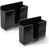 TiciKim 2 Supporti da Parete per Cellulare con Adesivo, Supporto da Parete per Caricabatterie, Telecomando, Supporto da Parete, Supporto per Telefono Cellulare, per Letto e Soggiorno (Nero)