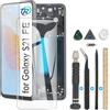 RongZy Schermo di ricambio per Samsung Galaxy S21 FE LCD Touch Screen Digitizer interno per Samsung S21 FE G990U/G990E/G990B/G990W Display di ricambio con kit di strumenti (con telaio