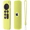 Hi Color Custodia protettiva in silicone per telecomando Apple TV Siri di terza generazione, compatibile con telecomando Apple TV 4K di seconda generazione 2021 (verde acceso)