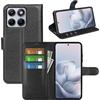Fertuo Cover per Motorola Edge 70 Fusion, Custodia Portafoglio Cover a Libro in Pelle Flip Case Sottile con Silicone Bumper, Fibbia Magnetica, Porta Carte e Kickstand, Nero