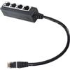 Yosoo Health Gear Adattatore Splitter per Cavo Ethernet da 1 a 4 Porte, Adattatore per Cavo di Rete a Trasmissione RJ45, Adattatore per Cavo di Rete Internet CAT7 per Reti Domestiche e