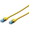 DIGITUS Cavo patch Cat5e - 1 m - schermatura SF-UTP - Cavo CCA - guaina in PVC - Cavo di rete - Giallo, Cat-5e - 1 m, Cavo patch - SF-UTP - PVC - CCA