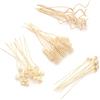 SKYPRO 20 pezzi di bastoncini diffusori in legno di rattan, 4 forme di bastoncini di ricambio per diffusore di fragranze per olio da stanza e ufficio - Mezza curva, Perline a spirale, Ondulati, Perline