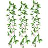 SKYPRO Ghirlanda di fiori artificiali con foglie di vite di rosa, 3 pezzi, per hotel, matrimoni, casa, feste, giardino, decorazione artistica (rosa chiaro)