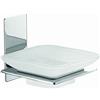 Aquasanit - Porta Sapone/bacinella Serie Flat - Fissaggio ad incollo o con Viti