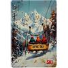 NDIEHA Targa in metallo vintage con immagine di montagna e montagna, poster in metallo retrò, per bar, casa, cucina, lavanderia, decorazione da parete, 20 x 30 cm