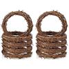 SKYPRO Confezione da 10 ghirlande in rattan naturale da 10,2 cm - Ghirlanda di rami di vite - Decorazione per festival, decorazioni di matrimonio, ecc