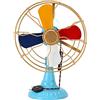 Miskall Ventilatore da Tavolo Vintage, Colori Squisiti in Stile retrò, Base Larga in Metallo Resistente, Decorazione per Ventilatore da Scrivania Antico per La Decorazione del Corridoio della Vetrina