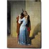 Giallobus - Quadro - Francesco Hayez - Il bacio - Tela Canvas Telaio Standard - 70L x 100l cm - Pronto da appendere - Quadri moderni per la casa