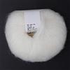 Hztyyier Set Filato di Lana Mohair per Maglieria, Lana Angora per Sciarpa, Kit Uncinetto, Bianca