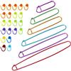 DAVIDJAMESCLARKE 6 pezzi Set di supporto per punti, fermata a maglie, dimensioni in alluminio colorate, set di supporto punto uncinetto, marcatori per ferri da maglia, spille di sicurezza fai da te