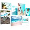 Novart Quadros - Completamente Pronto Da Appendere - Immagini - Spiaggia Mare - 2 Pezzi Set Moderni - N022871a