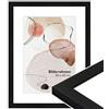 WANDStyle cornice foto legno 15x21 cm, cornici A5 da parete, cornice moderno 21x15 cm, portafoto da parete A5, cornici foto nero per appendere e posizionare, Photo Frame H430 - Made in Germany