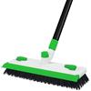 Qaestfy Spazzolone per Pavimenti con Manico Lungo 3 in 1 Pulisci Fughe Pavimenti 140 cm Spazzola per Pulire Doccia Pulizia Fughe Pavimento per la Pulizia di Piastrelle, Bagno, Cucina, Battiscopa Verde