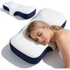 PORFOYO Cuscino Cervicale Per Dormire, Cuscino Cervicale Ergonomico, Cuscino Ergonomico Cervicale, Cuscino Ergonomico In Memory Foam, Supporto Cervicale Con Federa Sfoderabile E Lavabile, Blu Navy