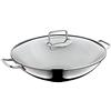 Wmf Macao - Set Wok A Induzione, 2 Pezzi, Padella Wok 36 Cm, Con Coperchio In Vetro, Acciaio Inox Cromargan Lucido Non Rivestito, 40 x 39.5 x 14 cm