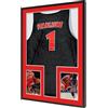 UXENI Cornice per Maglia Calcio in Alluminio Quadro Espositore con Plexiglass Infrangibile e Tappetino Cornice Maglia Rugby/Calcio per Collezione, Display Box con Kit di Montaggio