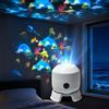 Generico Proiettore LED rotante dinamico, luce notturna con base, oceano e fiocchi di neve, lampada proiettore per la cameretta dei bambini, luminosità regolabile, per camera da letto. (Modello Oceano)