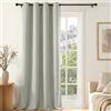 Deconovo Tenda Oscurante per Interni con Occhielli, 1 Pannello 140x260 cm, Tenda Termica Isolante per Camera da Letto e Soggiorno, Drappeggio Morbido ed Elegante, Grigio Ghiaccio
