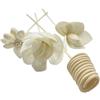 SKYPRO Set di Bastoncini Artificiali in Rattan con Fiori per Diffusori di Fragranze Senza Fuoco, Bastoncini per Diffusore di Oli Essenziali e Aromi, Bastoncini per Diffusore di Aromi Fai Da Te