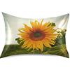 Vnurnrn Arte Margherita Girasole Federe Cuscino Letto, Federa Guanciale Pillowcase in Seta Morbida per Capelli e Pelle con Chiusura a Busta standard/regina/re
