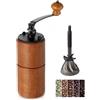 FUMAO Akirakoki, macinacaffè manuale in legno con macina in ghisa, manovella di grande capacità, portatile, da viaggio, campeggio, regolabile (legno marrone)