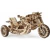 UGEARS Motocicletta con Sidecar Puzzle 3D - Regalo per la Festa del Papà UGR-10